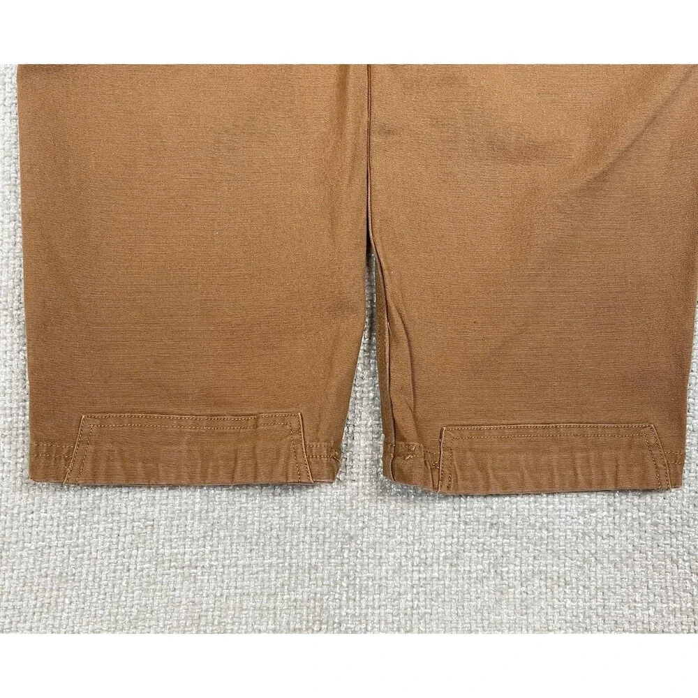 Duluth Trading Co. Flex Fire Hose Pants Men's 38x30 (Fits 37x29) Brown Canvas